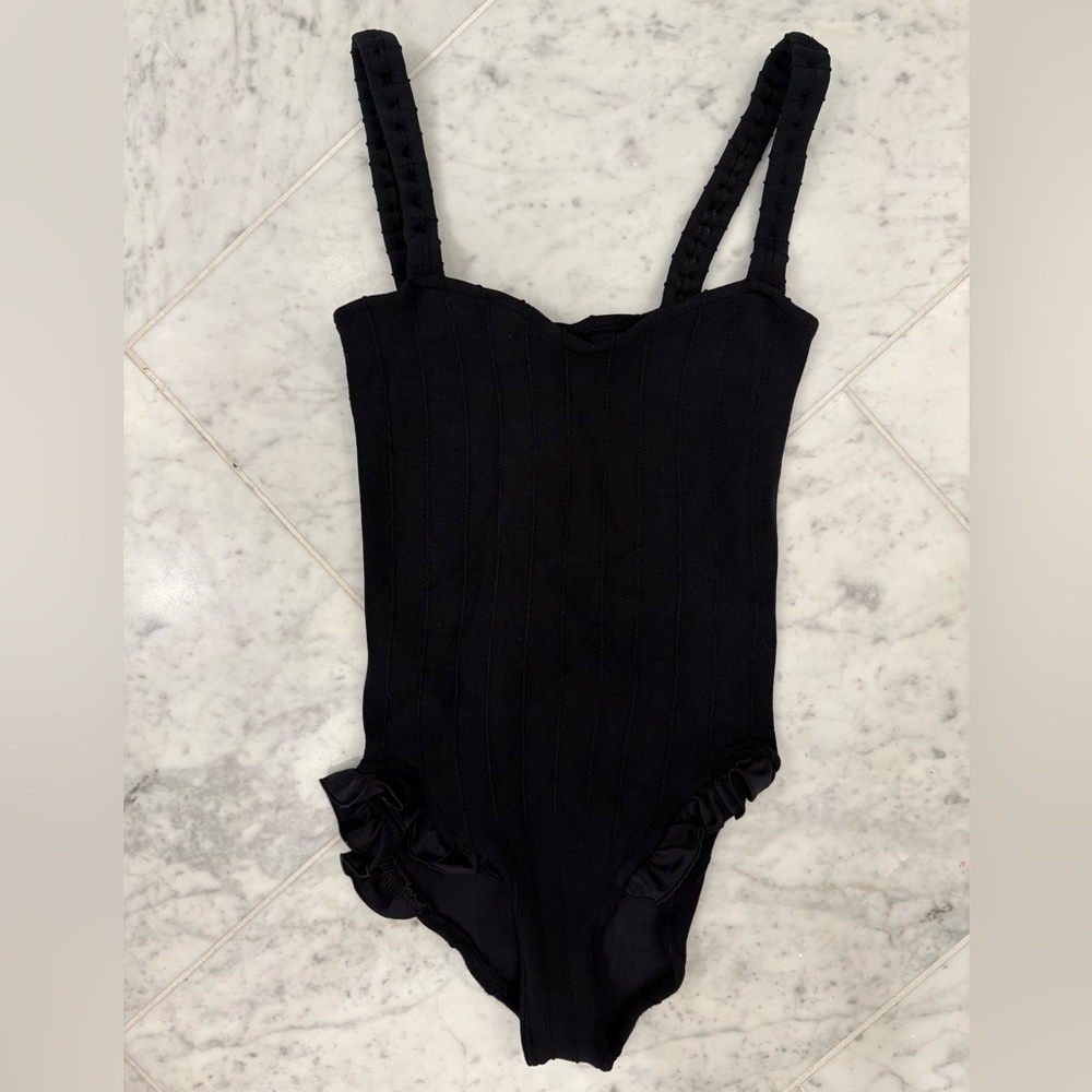 Hunza G Black Nile One Piece with Ruffle